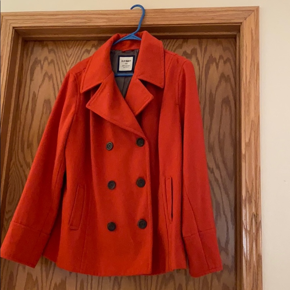 Old Navy Orange Pea Coat